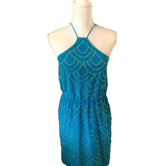 Trina Turk Dresses & Skirts - Trina Turk embellished halter dress silk SZ 8